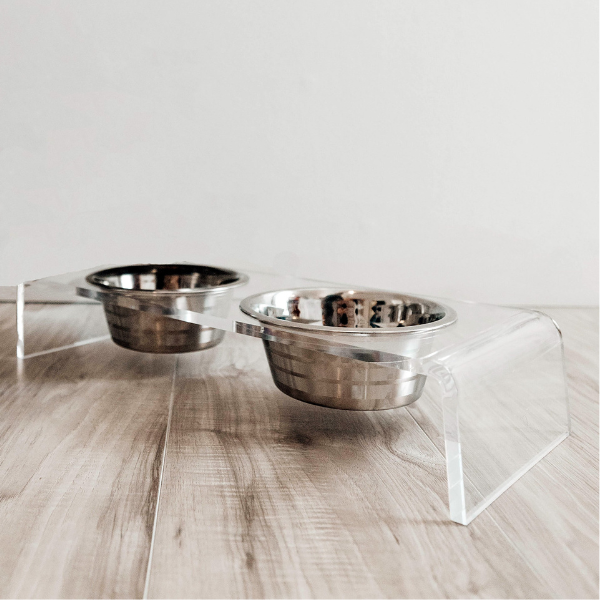 Acrylic dog feeder deals